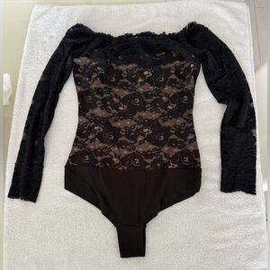 lNTIMISSiMI Elegant Black Lace Bodysuit.